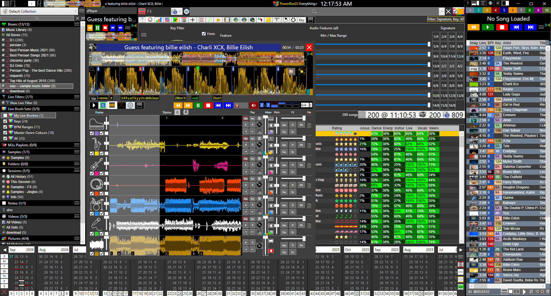 Six stem waves on the deck in the best DJ software.